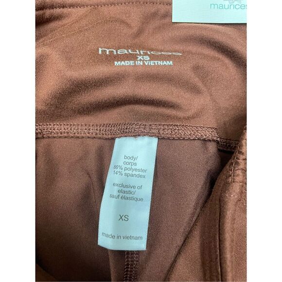 NWT Maurices Luxe Pocket 8” Super High Rise Bike Shorts in Rust Size X-Small - Picture 5 of 5